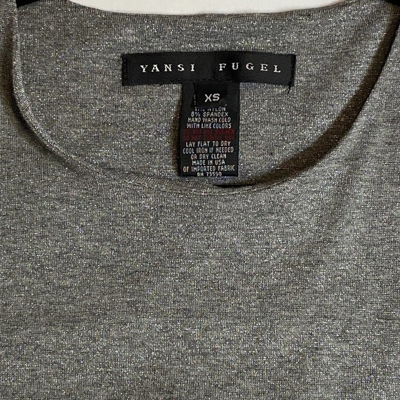 Yansi Fugel Silver Metallic Tank Top, shell, evening, holiday, gift - Picture 5 of 6